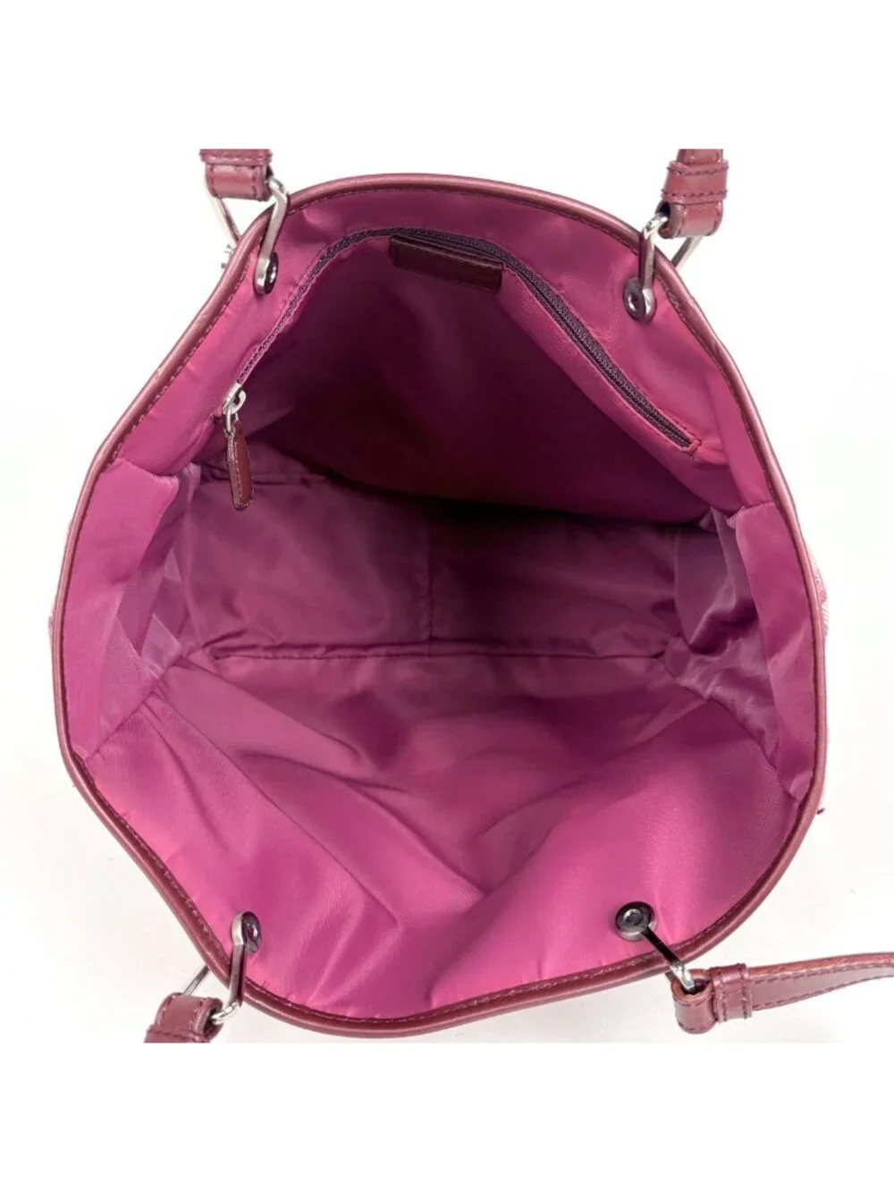 Dior Tote Bag Trotter Pattern Canvas Bordeaux